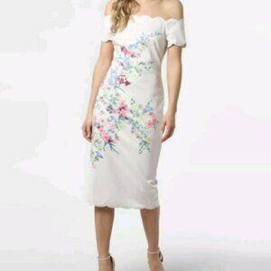 Ted Baker Trixiy Pergola Floral Off the Shoulder Sheath Dress